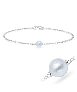 Cotton Pearl Silver Bracelet BRS-518-CTP01